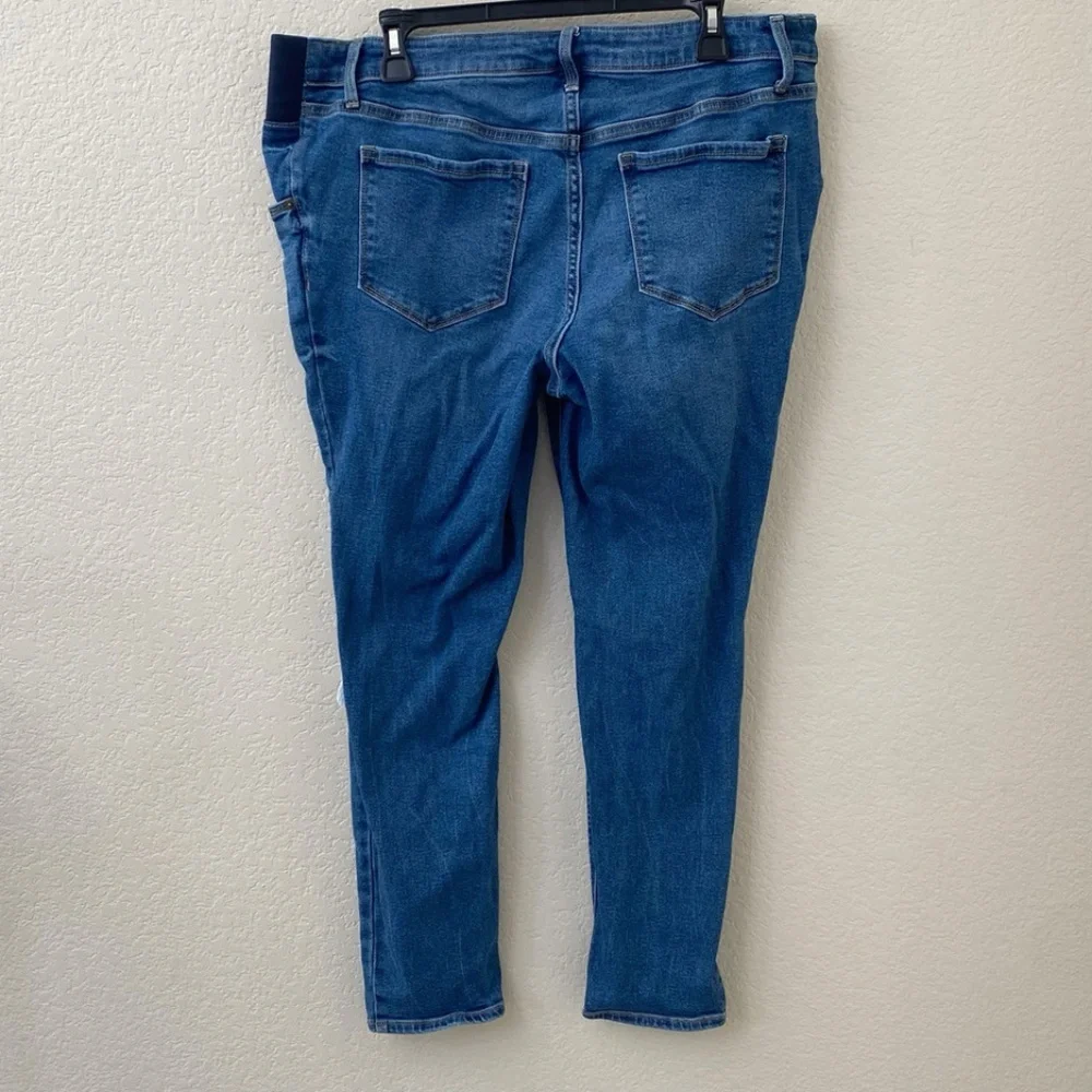 Old Navy Distressed Maternity Jeans Size 14 Rockerstar Super Skinny - Picture 4 of 6